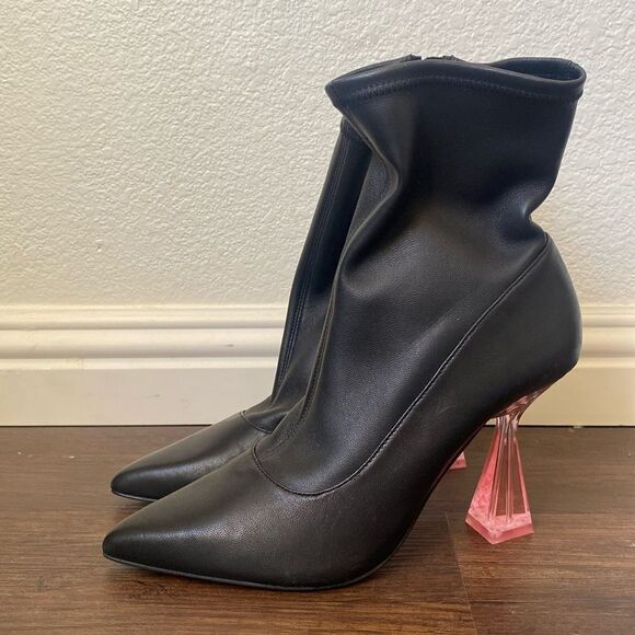 Ted Baker Liya Stretch Leather High Heeled Ankle Boots - Picture 1 of 9